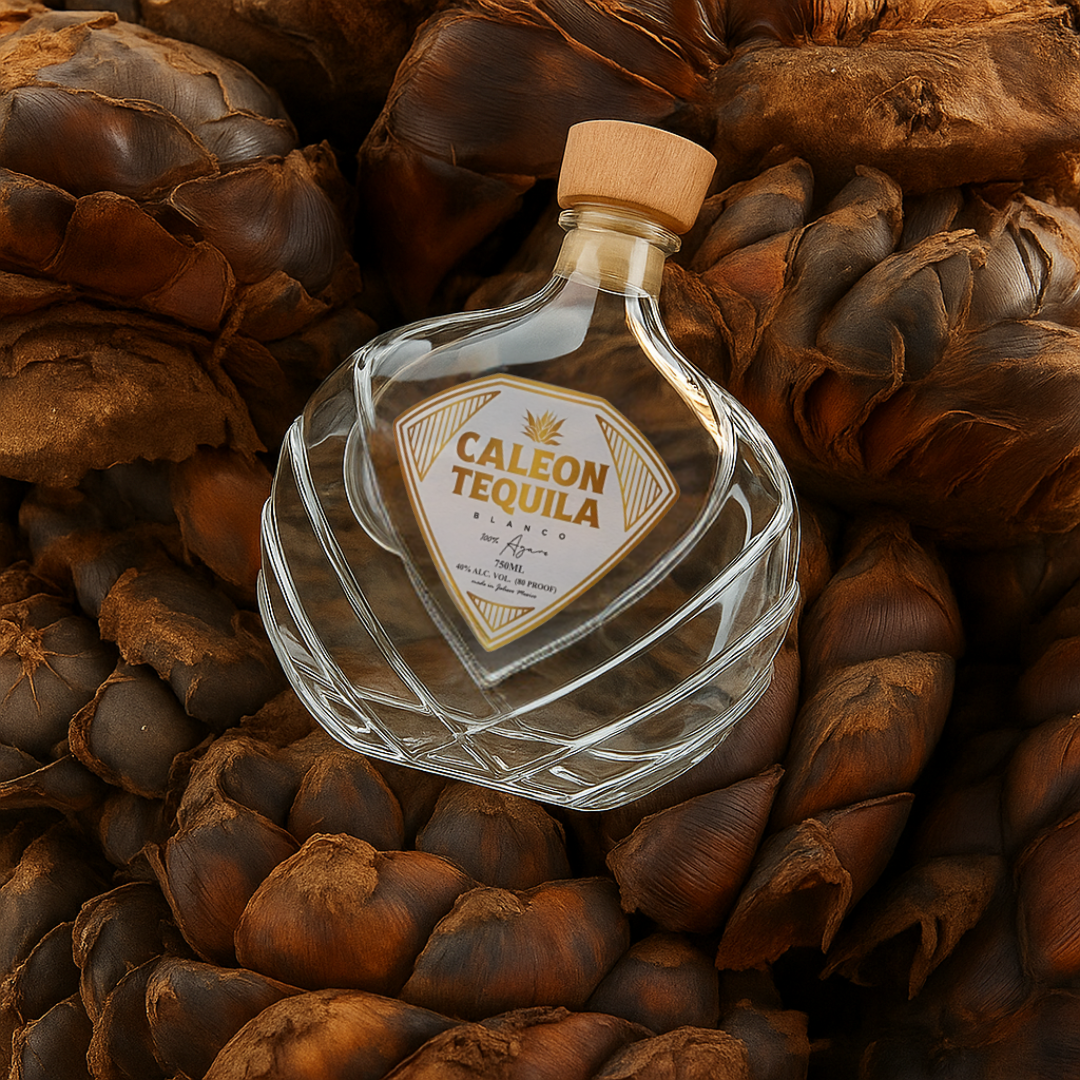 caleon tequila bottle roasted pinas blue weber agave