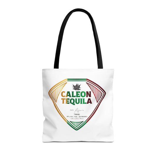 Caleon Tequila tequila shopping tote bag featuring a colorful logo design