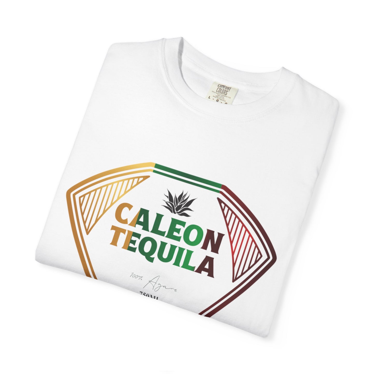 Caleon Tequila themed unisex t-shirt in white with colorful graphics for tequila lovers